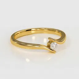 starstone Solitaire Diamond Ring | Elegant Gold Plated Promise Ring Sterling Silver, Silver Cubic Zirconia Rhodium Plated Ring image 2