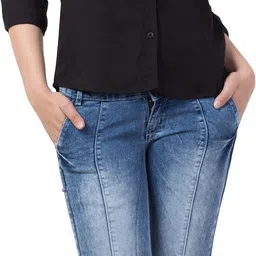 funday fashion Women Regular Fit Solid Spread Collar Casual Shirt image 3