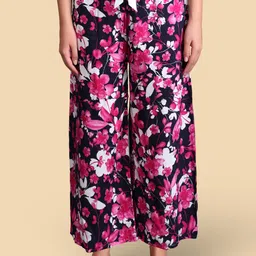 bamboo breeze Women Flared Multicolor Viscose Rayon Trousers-picture-45