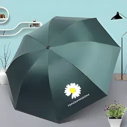 kekemi 3 Fold Automatic Plain Flower Print Umbrella image 2