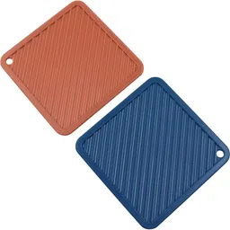 pepplo Pvc Coster C-C Square-Random-2,Pack of 2 Silicone Trivet-picture-11