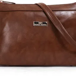 women marks Brown Women Sling Bag NSB-04-LEAF-DARK BROWN image 4