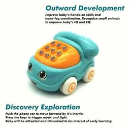 littlewish Baby Phone Toy for 1 2 3 Year Old with Light, Music - Phone Toy for Baby image 2