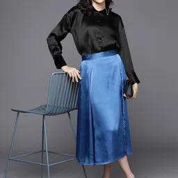 Women Regular Fit Embellished Spread Collar Party Shirt-image-59