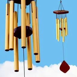 lilone 7 Pipe Gold Wind Chimes for Home Positive Energy | Windchimes for Balcony Aluminium, Wood Windchime-picture-15
