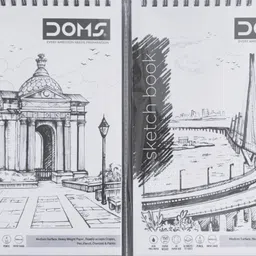 doms Wiro Sketch Pad | 21 x 14.8 cm | 150GSM | A5 Note Pad | PLAIN | 72 Pages-picture-25