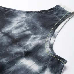 taavi Casual Off Shoulder Sleeve Tie & Dye Women Grey Top image 4