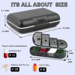 dejmin 1 Pill Box 21 Compartments, Small Pill Box,Large Compartments,Pill Box forMedicine Pill Box image 2