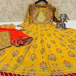 jc clothing Embroidered Viscose Rayon Stitched Anarkali Gown image 4