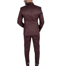 evauke Men jodpuri bandhgala Solid Suit image 2