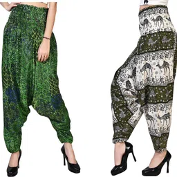 letz dezine Printed Rayon Women Harem Pants-picture-25