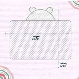 baby zone Embroidered Crib Hooded Baby Blanket for Mild Winter image 5