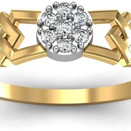 avsar Real Gold and Cubic Zirconia Stones Chitra Ring AVR040YBN 14kt Yellow Gold ring-image-48
