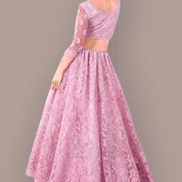 kit villa Embroidered Semi Stitched Lehenga Choli image 4