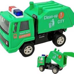 game phactory Garbage Dumper Truck Clean up City Toy with Pull Back Action, die-cast Toy-picture-17