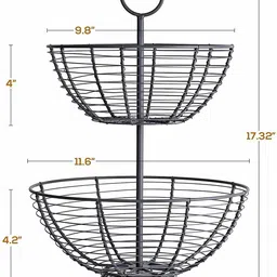 uv international Steel Fruit & Vegetable Basket image 2