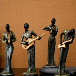 ecraftindia Muscial Ladies (Set Of 4) Polyresin Human Figurine-picture-38