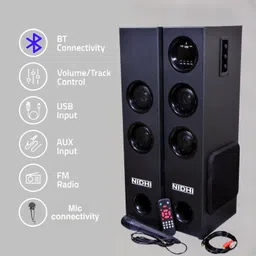 Nidhi UTRA PRO Double TOWER With MIC 120 W Bluetooth Tower Speaker image 3