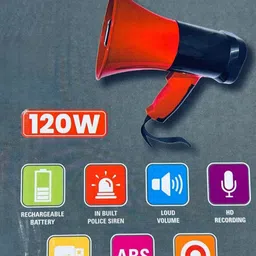 mojo India Lighting Portable Bluetooth Megaphone(Loud-Speaker) for Announcement Outdoor PA System image 4