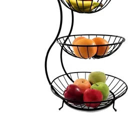 dwello 3 Tier Steel Fruit & Vegetable Basket (Bowl) for Kitchen and Dining Steel Fruit & Vegetable Basket-picture-13