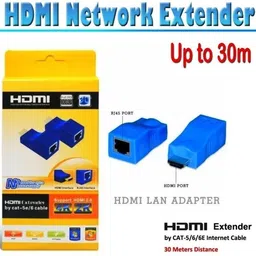 BALRAMA HDMI Extender Range 30 mtr RJ45 Cat5e/6 Network LAN Ethernet Adapter Repeater Lan Adapter-picture-30