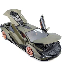 latest radhe Lamborghini Sian FKP 37 Green Metallic with Copper Wheels 1:32 Diecast Model Car toy for kids-picture-37