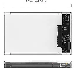 SINGING NOISE 2.5Inch SATA Type-C Transparent Hard Drive Enclosure 2.5 inch Shock Resistant Hard Drive Enclosure image 3