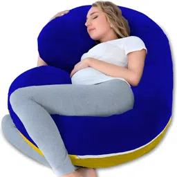 ozly ultra soft c shaped pillow Polyester Fibre, Microfibre Solid Pregnancy Pillow Pack of 1-picture-17