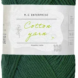 simi enterprise Cotton Delight Leaf Green 100 gms 100% Cotton Ball Hand knitting Cotton Yarn-picture-13