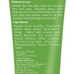 jovees Papaya And Honey Daily Use Mud Face Scrub , 100gm Scrub image 2