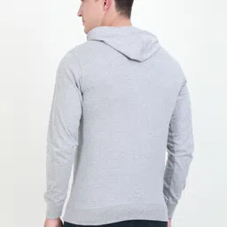woostro Men Full Sleeve Solid Hooded Sweatshirt image 3