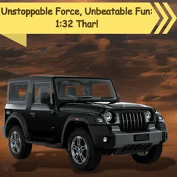 storex Pull-Back Action Thar 4x4 Metal Car – Openable Doors, Kids’ Toy Vehicle, Gift image 2