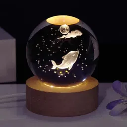 shindecrafts Crystall ball fish lamp Table Lamp image 5