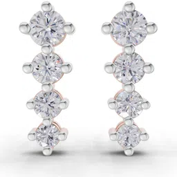 Sparkles Certified Lab Grown Diamond Rose Gold 14kt Stud Earring image 2