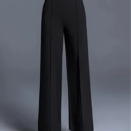 vdtrend Women Regular Fit Black Cotton Blend Trousers-picture-13