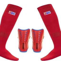denovo Ultimate Protection (One Pair Large Shin Guard + One Pair Lycra Plain Knee Length Football Socks + One Pair UV Protection Arm Sleeves) Football Kit-picture-15