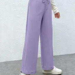 beastrends Women Solid Purple Track Pants image 2