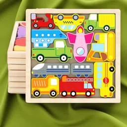 vhd Wooden Vehicle Puzzle Board for Kids – Educational Transport Toy TR33-picture-12