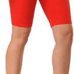 frenchtrendz Solid Women Red Cycling Shorts image 2