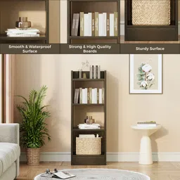 ascom 3-Tier Modern Multipurpose Bookshelf | Storage Organizer for Home, Office & More Engineered Wood Open Book Shelf image 3