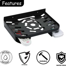 onum Setup Box Stand/Wi-Fi Router/Setup Box Stand Wall Mount Strong Wall Shelf Plastic Wall Shelf image 2