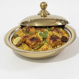 mabtech Stainless Steel, Gold Plated 14 in Arabic Serving Dish Dinner Set-picture-41