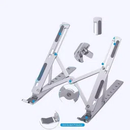 DADNSON laptop stand Aluminum Adjustable Portable Foldable Laptop Stand bol-Laptop Stand 58 Aluminium Floor and Desk Stand Rotatable Laptop Stand with Adjustable Height Compatible with Universal Laptops-picture-35