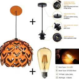 WOODIOGRAPHY wooden pendant ceiling lamp decoration handcrafted primium lamp Ceiling Light Ceiling Lamp image 4