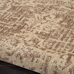 priyate Beige Persian Polypropylene 8 ft x 10 ft Machine Made Carpet image 5