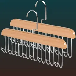 8-Hook Timber Rack – Headgear Tote & Apparel Wooden Shirt Pack of 2 Hangers For Shirt-image-1
