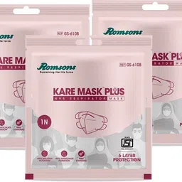 Kare Mask Plus 6-layer protection reusable N95 Mask with Adjustable Head Loops, Pack of 3 Kare Mask Plus 6-layer protection reusable N95 Mask with Adjustable Head Loops, Pack of 3 Reusable-image-3