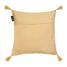 hosta homes Yellow Textured Geometric Cotton 16 x 16 Inches Cushion Covers (Set of 2) image 5