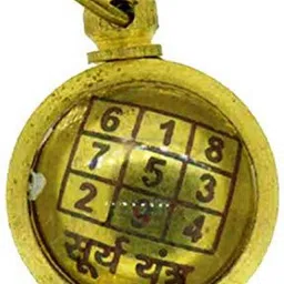 numeroastro Surya Yantra Pendant In Ashtadhatu (1 Pc) Metal Pendant-picture-15