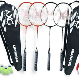 axg new goal Isometric Champion Tenacious Wide Body with Plastic Shuttles, Net and Cover Badminton Kit-picture-25
